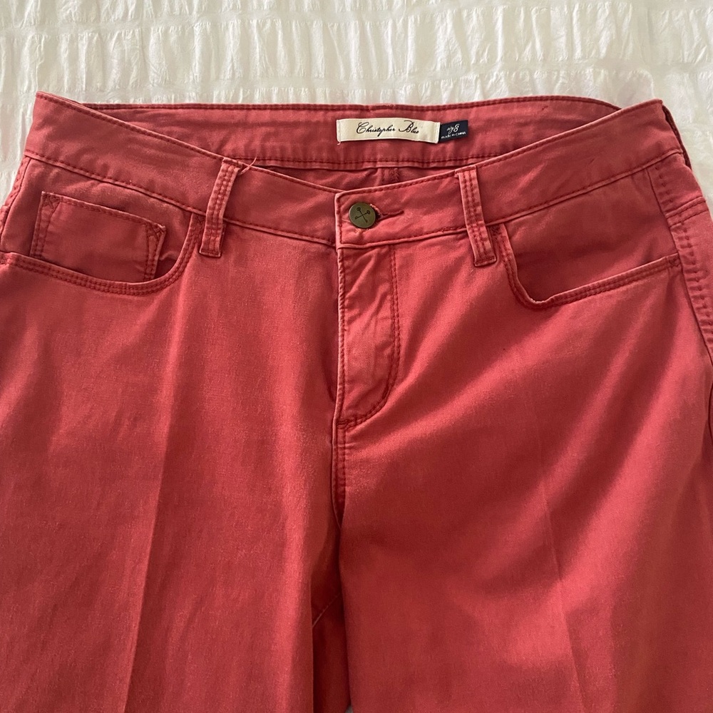 Elizabeth and James Women's Flare Red Jeans